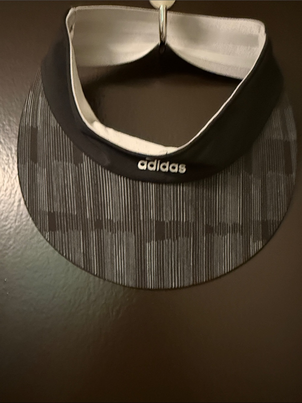 adidas Black Unisex Patterned Visor